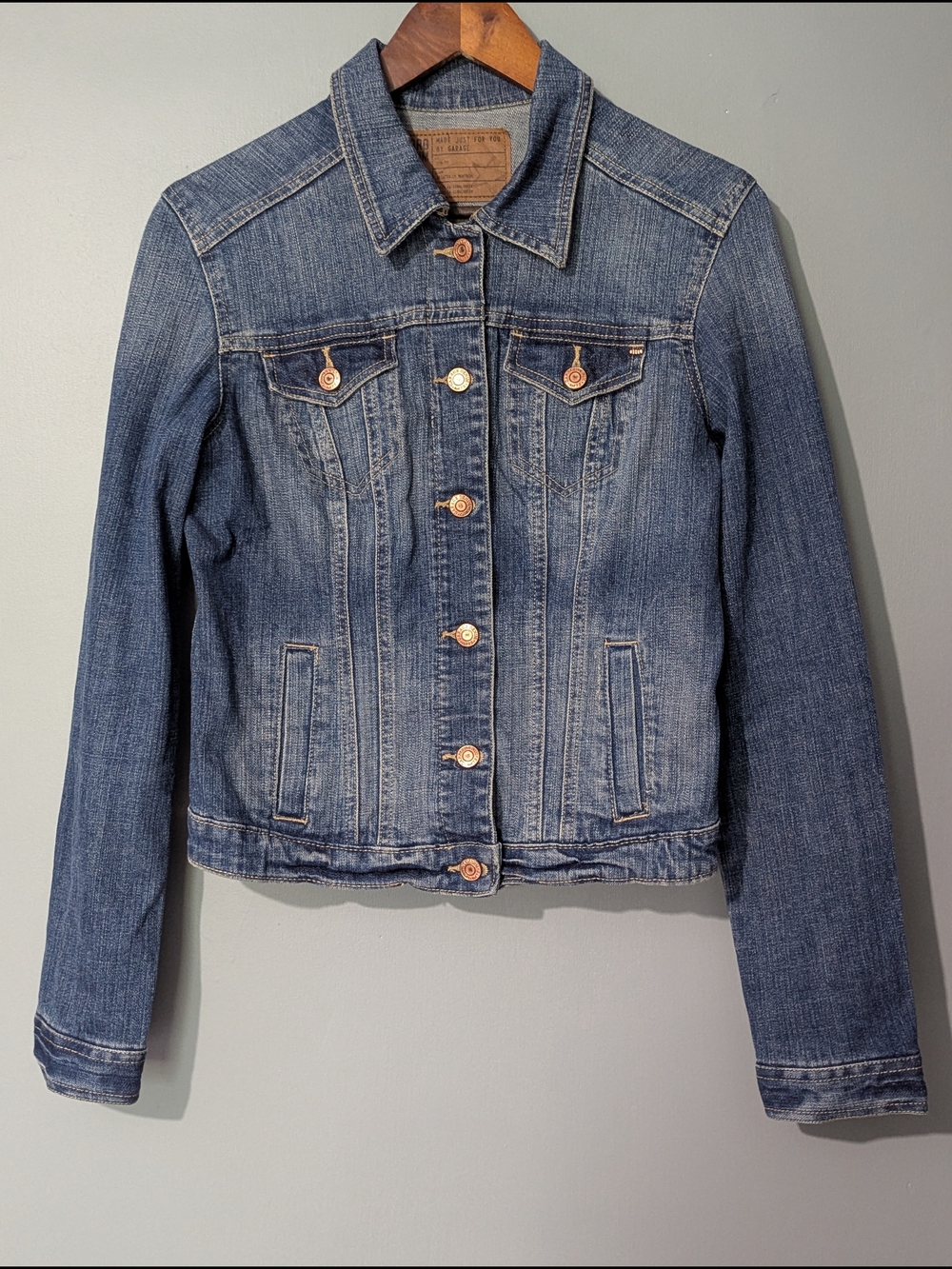 Garage Denim Women's Classic Blue Denim Jacket Y2K Revival Retro Casual